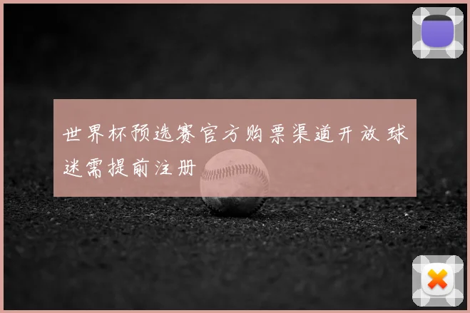 世界杯预选赛官方购票渠道开放 球迷需提前注册